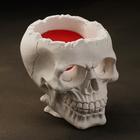 Свеча фигурная в бетоне "Плачущий череп", красный - фото 9495568