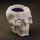Свеча фигурная в бетоне "Плачущий череп", фиолетовый - Фото 2