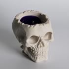 Свеча фигурная в бетоне "Плачущий череп", фиолетовый - Фото 6
