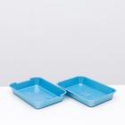 Туалет перламутровый средний с сеткой 36×26×6.5 см голубой - Фото 5