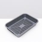 Туалет перламутровый средний с сеткой 36 х 26 х 6,5 см серебристый - Фото 3