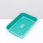 Туалет перламутровый средний с сеткой 36 х 26 х 6,5 см светло-зеленый - Фото 3