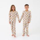 Пижама новогодняя детская: лонгслив, брюки, KAFTAN: Happy Holidays, рост 86-92 см - Фото 7