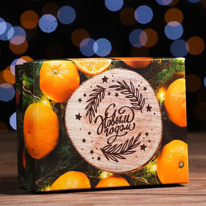 Подарочная коробка сборная "С праздником", 16,5 х 12,5 х 5,2 см - Фото 1