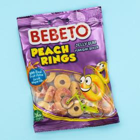 Жевательный мармелад, BEBETO PEACH RINGS, 70 г