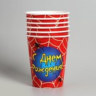 Посуда бумажная одноразовая «С днем рождения», на 6 персон - Фото 5