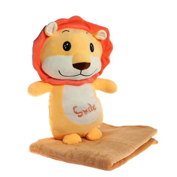 Мягкая игрушка «Лев», с пледом - Фото 1