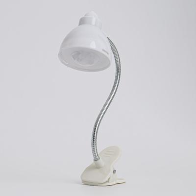 Фонарик для чтения книг на прищепке 2 LED, батарейка AG13, h=20 см, d=4 см