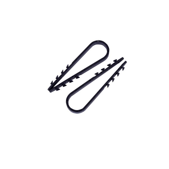 Дюбель-хомут PROconnect, для круглого кабеля, нейлоновый, 5-10 мм, черный, 100 шт - Фото 1