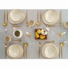 Скатерть «Этель», 240×165 см, серо-синяя, 100% хлопок, 163 г/м² - фото 32234683