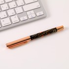 Ручка «Лучший учитель», фурнитура розовое золото, металл, синяя паста, 1.0 мм - Фото 4