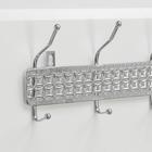 Вешалка настенная на 4 двойных крючка Доляна «Витая», 32,5×13×6 см, цвет хром - Фото 2