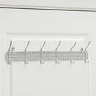 Вешалка настенная Доляна «Витая», 6 двойных крючков, 52,5×13×6 см, цвет хром - Фото 1