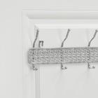 Вешалка настенная Доляна «Витая», 6 двойных крючков, 52,5×13×6 см, цвет хром - Фото 2