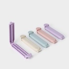 Зажимы для пакетов Доляна «Базис», 5 шт., 7 см, МИКС - Фото 3