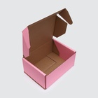 Коробка самосборная, розовая, для подарков, хранения и отправки посылок, 22×16.5×9.5 см - Фото 2