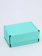Коробка самосборная, мятная, для подарков, хранения и отправки посылок, 22×16.5×9.5 см - Фото 2