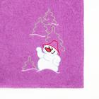 Килт женский для бани и сауны, цвет сиреневый вышивка Снеговик, размер 80х150±2 см, махра 300г/м 100% хлопок - Фото 6