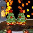 Набор для специй Доляна «Ёлочка», 2 шт: солонка, перечница, 6×5,5×8,5 см - Фото 2