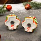 Набор для специй Доляна «Ёлочка», 2 шт: солонка, перечница, 6×5,5×8,5 см - Фото 4