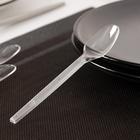 Ложка чайная одноразовая Доляна, 12.5 см, 12 шт./уп, цвет прозрачный - Фото 1