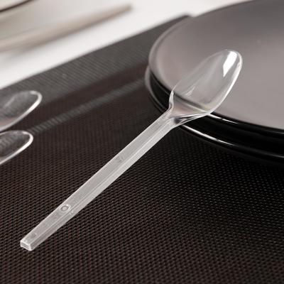 Ложка чайная одноразовая Доляна, 12.5 см, 12 шт./уп, цвет прозрачный