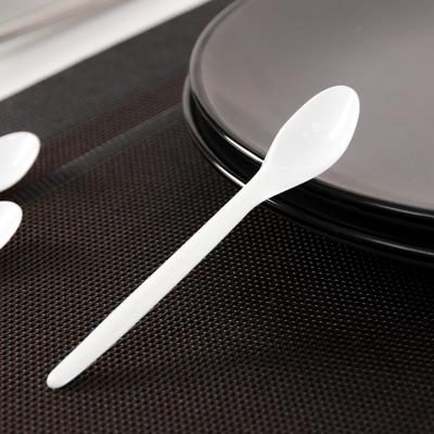 Ложка чайная одноразовая Доляна, 11,5 см, цвет белый