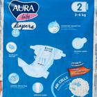 Подгузники одноразовые для детей Aura Baby 2/S 3-6 кг small-pack 16шт - Фото 2