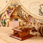 Граммофон сувенирный «Цветок пустыни», 11.5×11.5×24 см, дерево, латунь - Фото 3