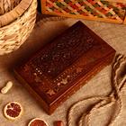 Шкатулка резная «Соцветие», 25×15×7 см, дерево - Фото 3