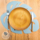 Салфетка сервировочная на стол «Лист», 46?35 см, цвет серый (комплект 12 шт) - фото 24410392