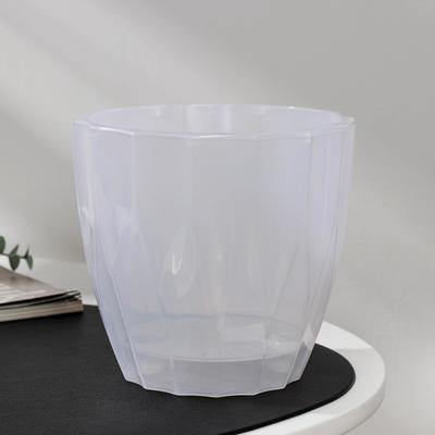 Кашпо для цветов со вставкой «Флюте», 1.9 л, прозрачное