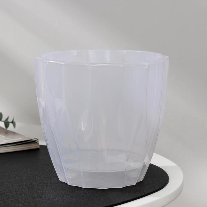 Кашпо для цветов со вставкой «Флюте», 1.9 л, прозрачное - Фото 1