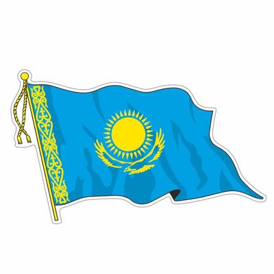 Наклейка "Флаг Казахстана", 21,5 х 15 см