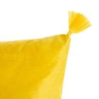 Наволочка декоративная с кисточками Этель цвет жёлтый, 45х45 см, полиэстер, велюр - Фото 2