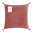 Наволочка декоративная с кисточками «Этель», 45×45 см, велюр, пыльная роза - Фото 5