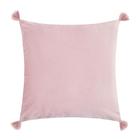 Чехол на подушку с кисточками Этель цвет розовый, 45х45 см, 100% п/э, велюр - фото 1752293