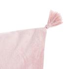Наволочка декоративная с кисточками Этель цвет розовый, 45х45 см, полиэстер, велюр - Фото 2