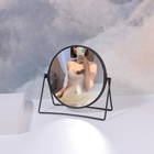 Зеркало настольное «Круг», двустороннее, с увеличением, d зеркальной поверхности 16 см, цвет чёрный - Фото 1