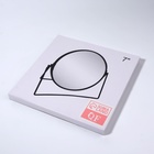 Зеркало настольное, с увеличением х2, двустороннее, 19.5×20 см, (16.5×19.5 см), чёрное - Фото 5