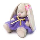 Мягкая игрушка «Зайка Ми», в платье с золотым бантом, 18 см - фото 22882320