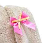 Мягкая игрушка «Зайка Ми», в платье с золотым бантом, 18 см - фото 22882322