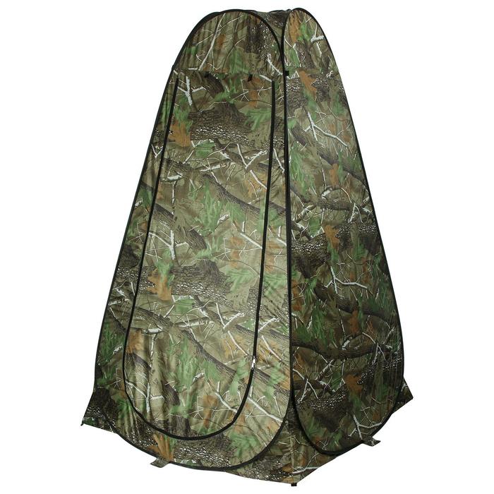 Палатка туристическая, самораскрывающаяся для душа 120×120×195 см, цвет хаки - Фото 1