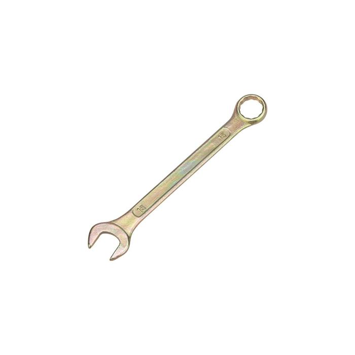 Ключ комбинированный REXANT 12-5810-2, желтый цинк, 15 мм