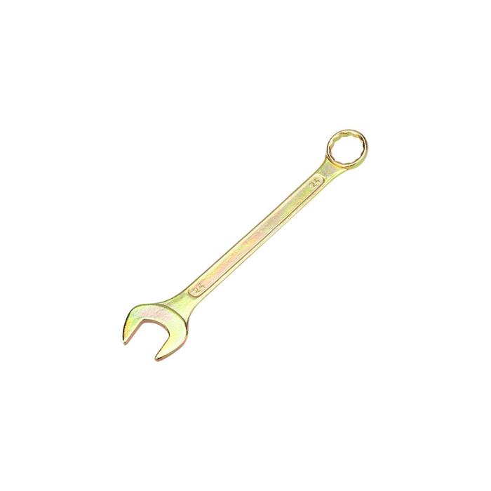 Ключ комбинированный REXANT 12-5815-2, желтый цинк, 24 мм - Фото 1