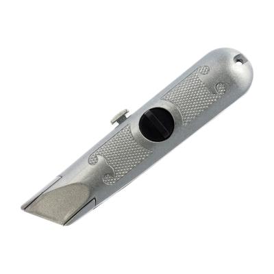 Нож REXANT 12-4908, винтовой фиксатор лезвия, трапециевидное лезвие, 19 мм