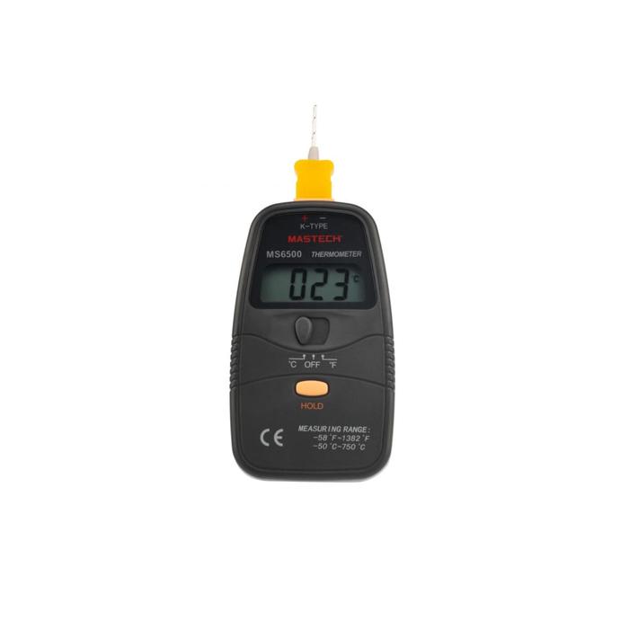 Цифровой термометр MASTECH MS6500, от -50 до +750 °С, ±2 °С, индикация полярности - Фото 1
