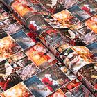 Бумага упаковочная глянцевая "Санта", 70 х 100 см (комплект 10 шт) - фото 46170073