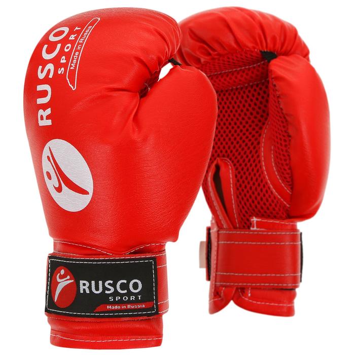 Набор боксёрский для начинающих RuscoSport: мешок, перчатки, 4 унции, цвет чёрный/красный - фото 1885213005