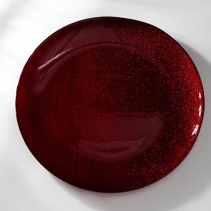 Тарелка «Талисман», d=28 см, цвет красный - Фото 1